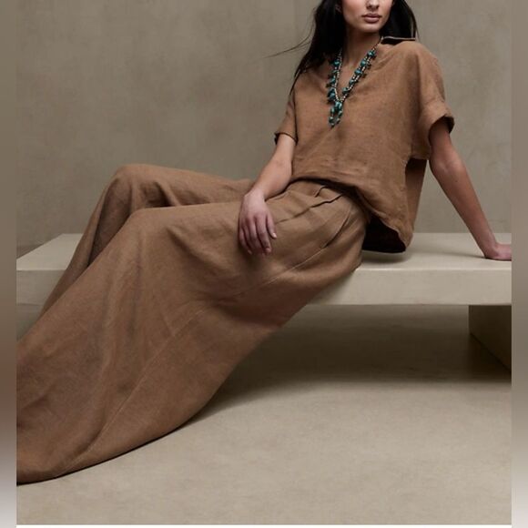 Banana Republic Tops - Banana Republic  Cruz Linen Utility Top Size Medium 100% Linen